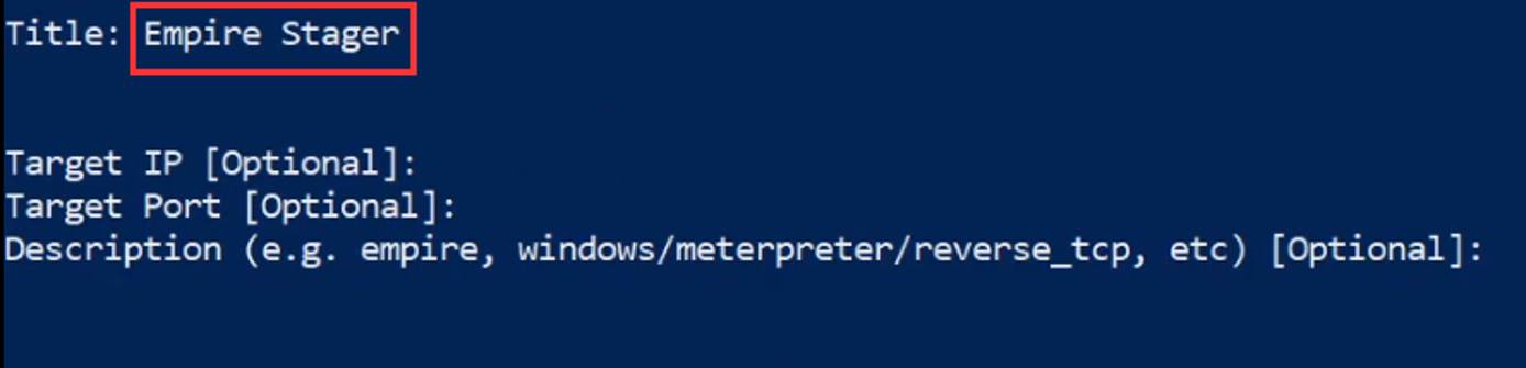 Luckystrike prompt - add payload form Luckystrike prompt - add payload form