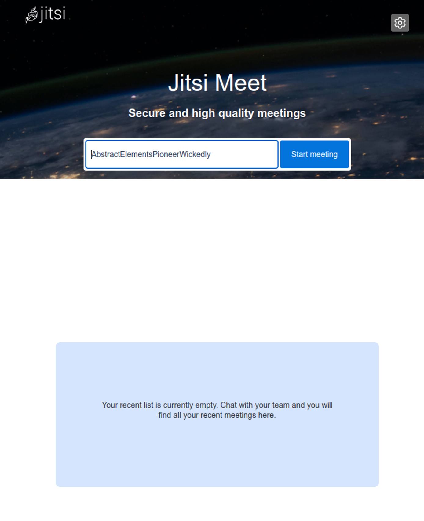 Jitsi Start a Meeting Jitsi Start a Meeting